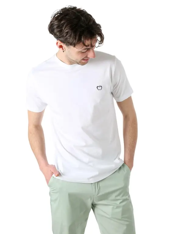 Baci & Abbracci - Ανδρικό T-shirt Crew Neck with Logo BAM3381-BIANCO Λευκό - 2XL 2