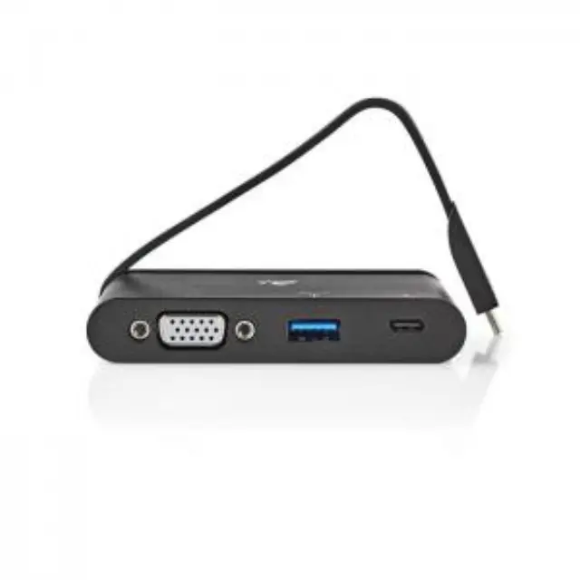 Σταθμός σύνδεσης από USB 3.0 Type-C αρσ. σε USB-C / USB 3.0 / VGA θηλ., σε μαύρο χρώμα. 2