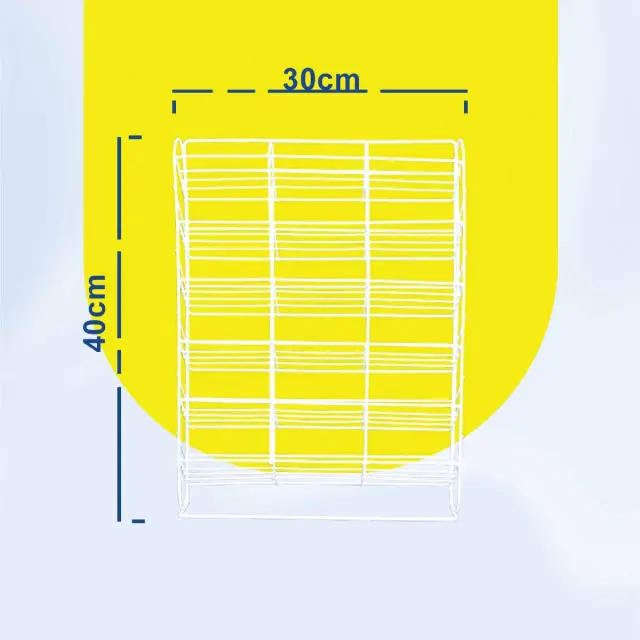 Μεταλλικό Ράφι Οργάνωσης Τοίχου 30x7x40cm Άσπρο ή Μαύρο 3