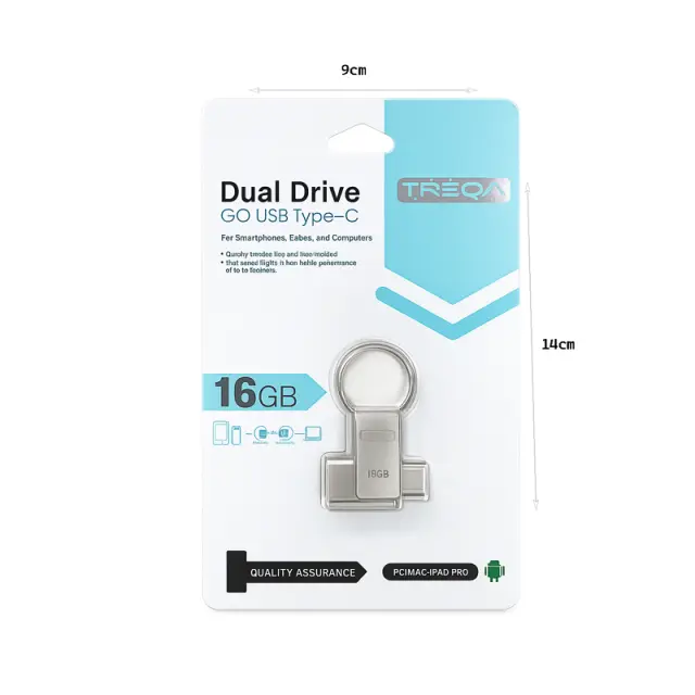 Treqa USB Flash Drive Διπλής Σύνδεσης Type-C 16GB - Dual Drive USB Type-C Flash Drive 16GB 017091 2