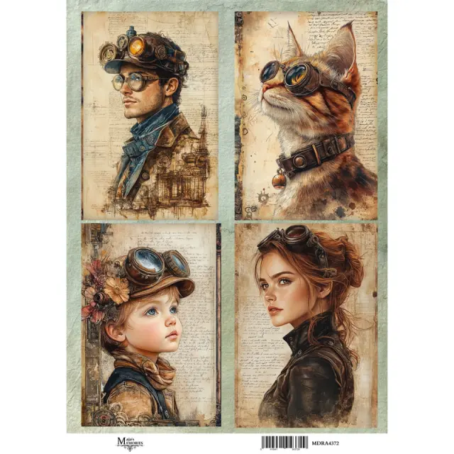 Ριζόχαρτο Maja's Memories, 22.5x32cm, Steampunk portraits, MDRA4372