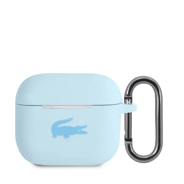 Lacoste Liquid Silicone Glossy Printing Logo Case for AirPods 3 Blue 3