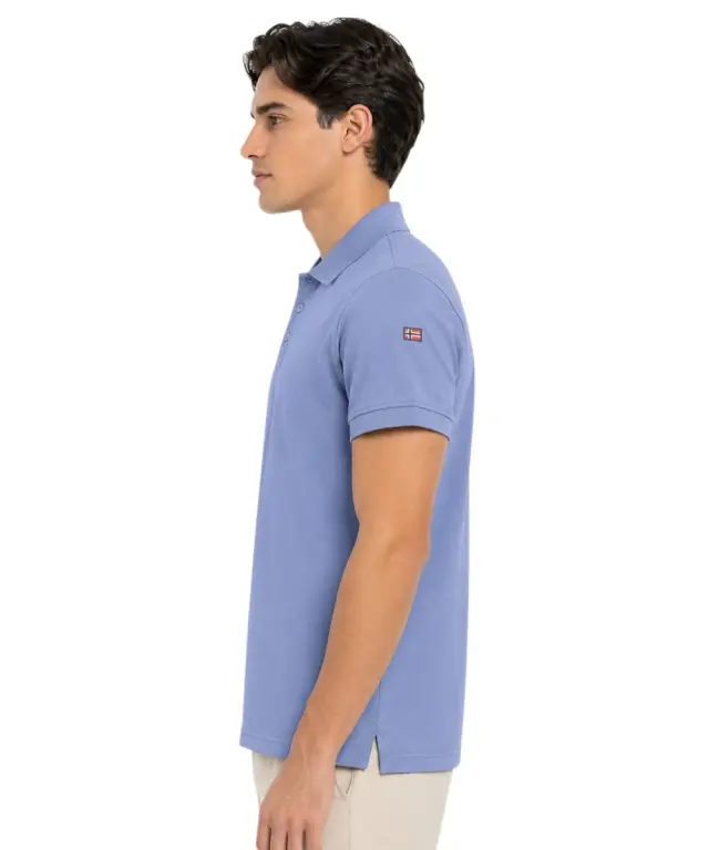 Norway Nautical School - Ανδρική Κοντομάνικη Μπλούζα Polo 868869-DENIM Μπλε Ανοιχτό 3