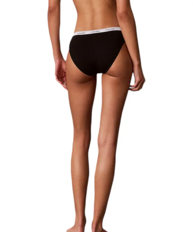Calvin Klein - Γυναικείο Slip 3 Pack Icon Logo LV00QD5207-H03 Μαύρο/Γκρί/Fantasia 2
