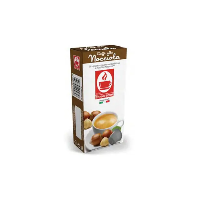 Tiziano Bonini Espresso Caffe Nocciola (άρωμα Φουντούκι) συμβατές κάψουλες Nespresso * - 10 τεμ. 2