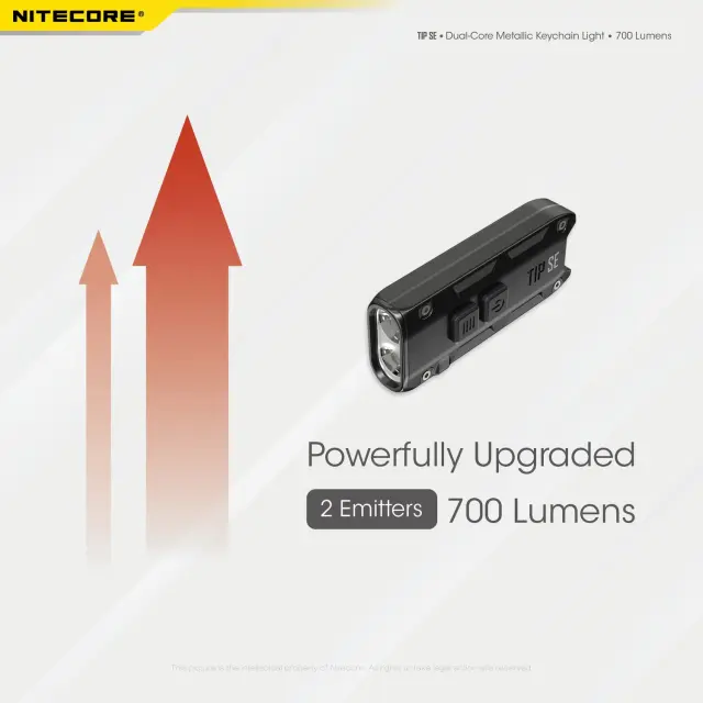 ΦΑΚΟΣ LED NITECORE TIP SE, Μπρελοκ, Rechargeable, GREY 3