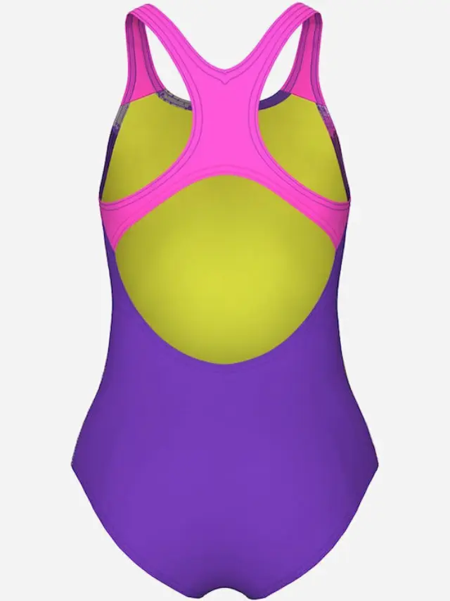 Arena Girls Swimsuit Violert-Pink Multi 008309990 - 8-9 3