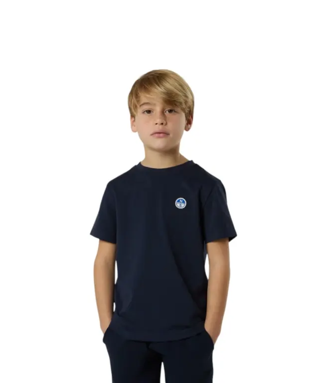 North Sails - Παιδικό Κοντομάνικο Μπλουζάκι T-Shirt Logo Patch 795226-000-0802 Μπλε Ναυτικό 2
