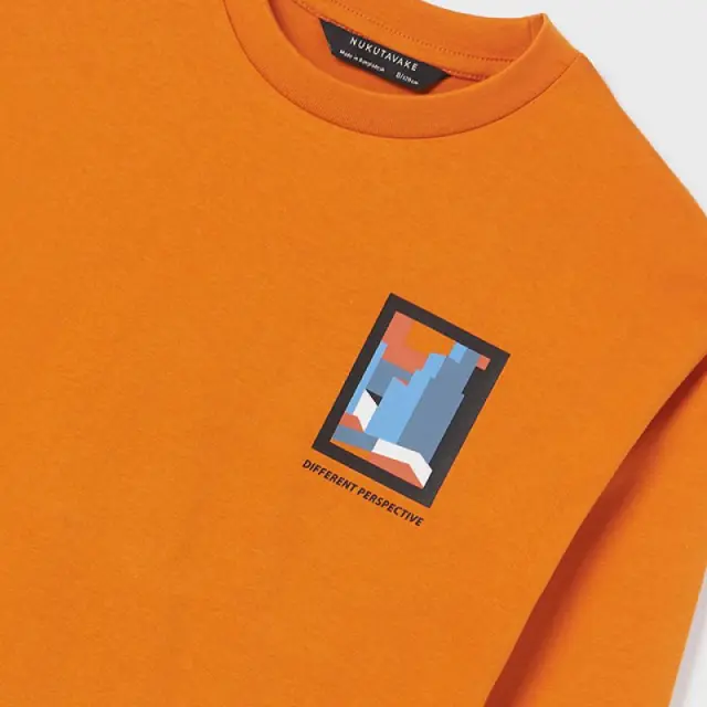 Junior 10 έως 18 ετών Μπλούζα σταμπωτή πλάτη Better Cotton κρόκος - 16Ε 2