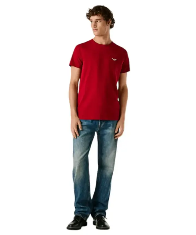 Pepe Jeans - Ανδρικό T-shirt Original Basic PM5010180-287 Μπορντό 3