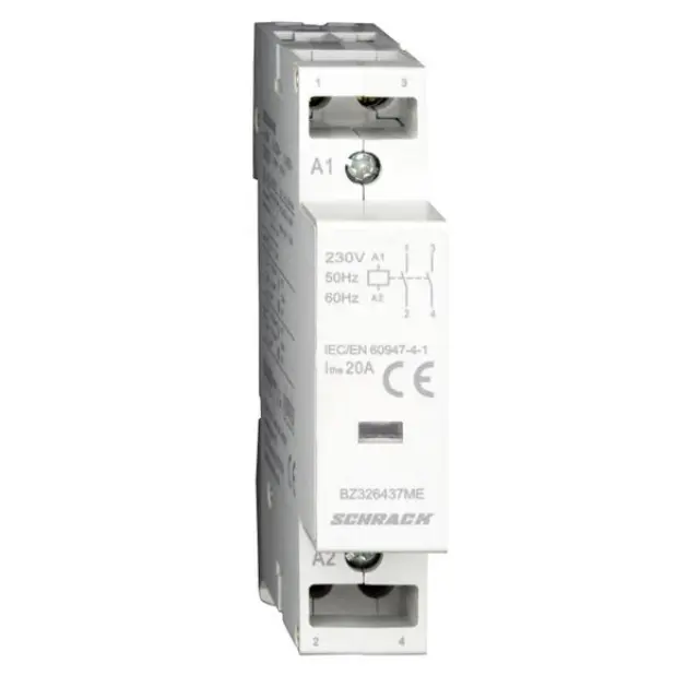 DIN Rail contactor 20A, 2 NO, 230VAC, 1MW, AMPARO