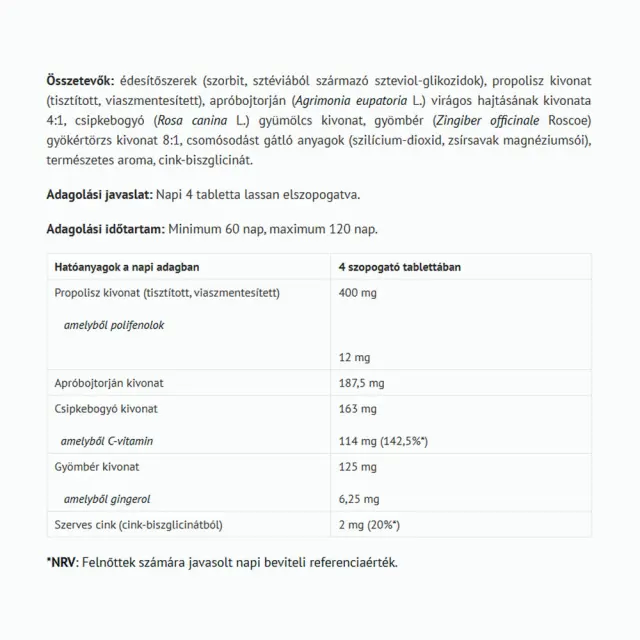 Natur Tanya Propolsept Propolis Lozenges 2