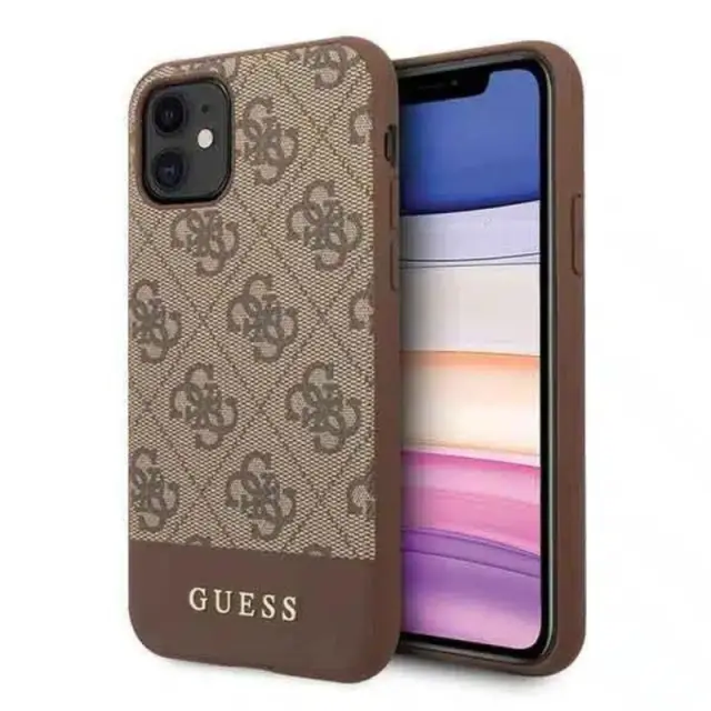 Guess 4G Stripe Back Cover Καφέ (iPhone 11)