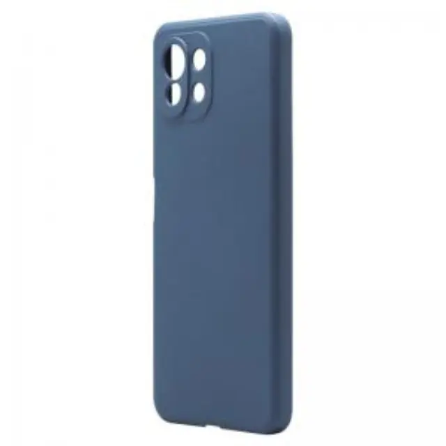Θήκη Liquid Silicon inos Xiaomi Mi 11 Lite/ Mi 11 Lite 5G L-Cover Μπλε Ραφ N55555 2
