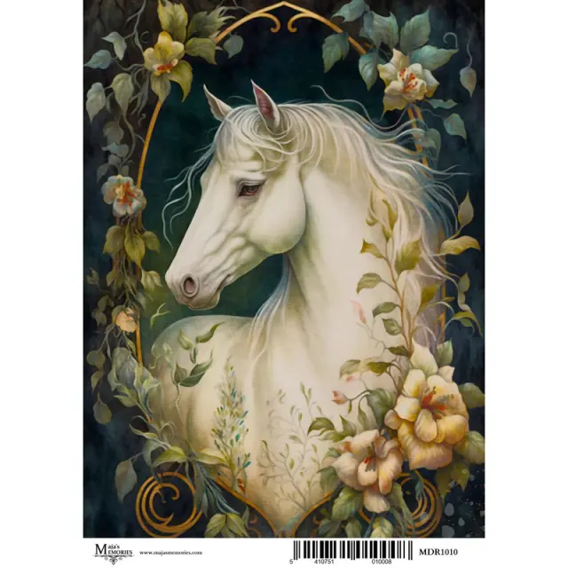 Ριζόχαρτο Maja's Memories, 30x42cm, White horse