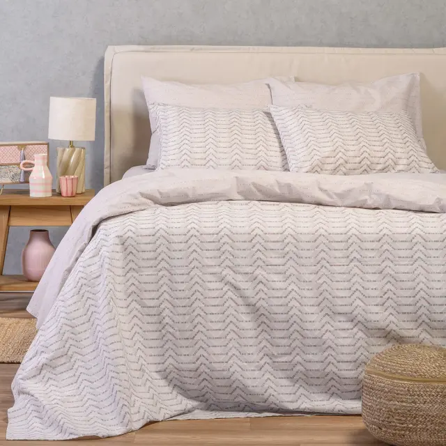 Melinen Home Παπλωματοθηκη Υπερδιπλη Paris Grey Ultra Line (225X245) 225Χ245