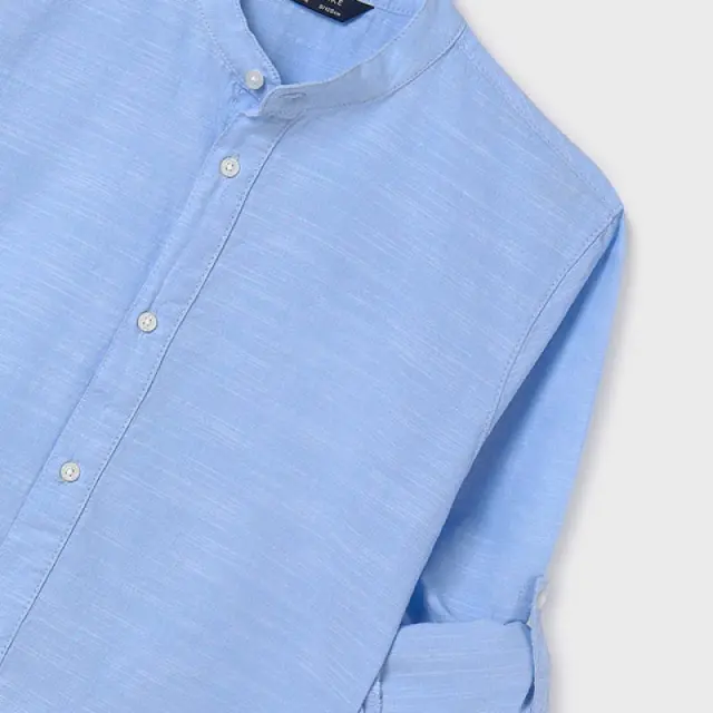 Junior 10 έως 18 ετών Πουκάμισο μακρυμάνικο μάο Better Cotton γαλάζιο - 16Ε 2