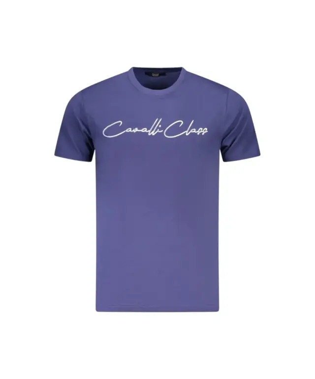 Cavalli Class - Ανδρική Μπλούζα T-Shirt Κοντομάνικη Short Sleeve TXT60BJD060-04551 Μπλε 3