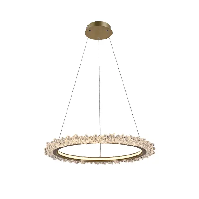 ΚΡΕΜΑΣΤΟ ΦΩΤΙΣΤΙΚΟ ACA HM251784GR ΧΡΥΣΟ LED 60W 2700K-3000K-4000K IP20 D60+D40XH120CM / HM251784GR