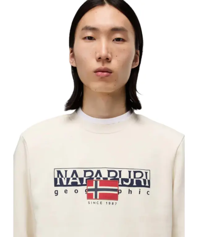 Napapijri - Ανδρικό Φούτερ B-Aylm Regular Fit NP0A4I1F-N1J Μπεζ - M 3