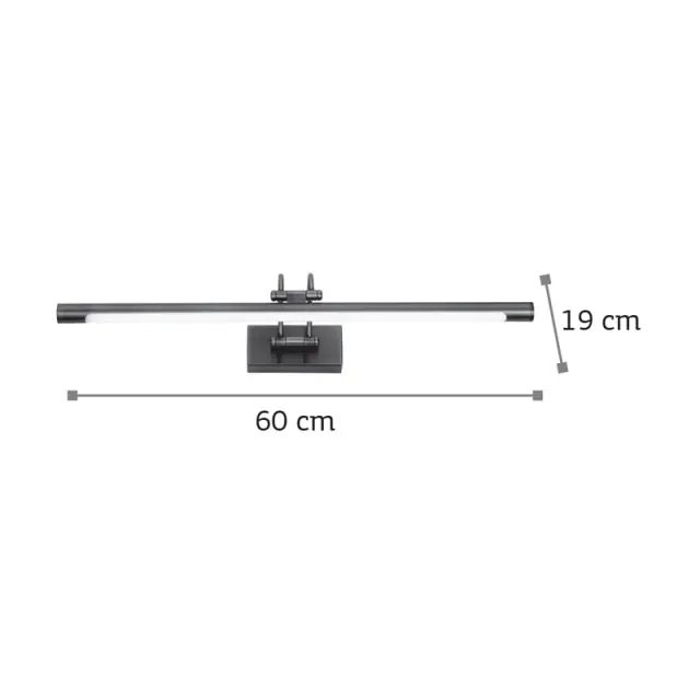 InLight Επιτοίχιο φωτιστικό LED 12W 3000K από οξυντέ μέταλλο και ακρυλικό D:60cm (1044-Α-Οξυντέ) 2