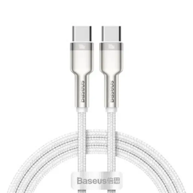 Baseus Cafule Metal Series Data Cable USB-C - USB-C 100W 1m White
