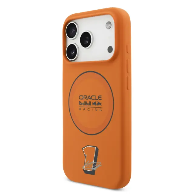 Red Bull Silicone Blue Ring MagSafe Case for iPhone 17 Pro Orange 2