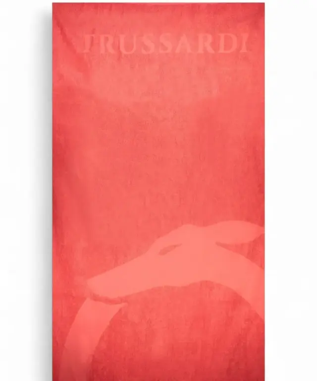 Trussardi Jeans - Πετσέτα Θαλάσσης Βαμβακερή σε Κόκκινο Χρώμα (88x170εκ.) TRU2MTW01-11RED