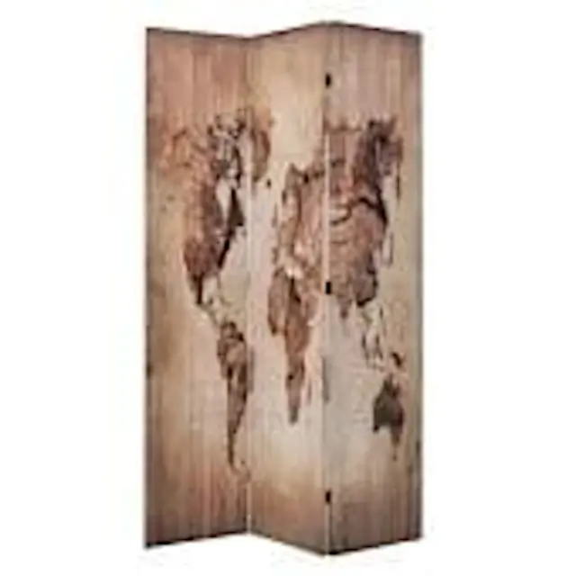 Παραβάν 2 Όψεων Printed Άτλας Καμβάς 120x3x180cm 3-50-610-0245
