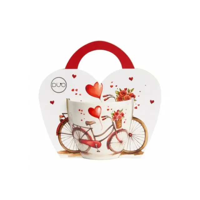 Duo gift Πορσελάνινη Κούπα 460ml Hearts: Bicycle