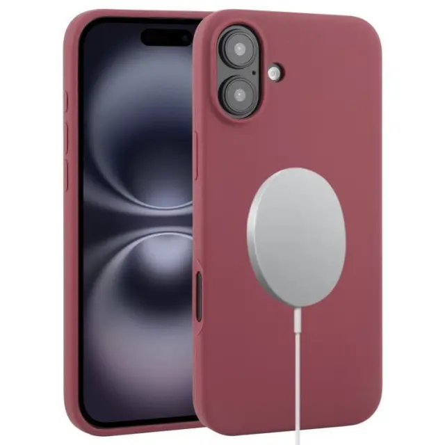 MagSafe Θήκη Σιλικόνης για iPhone 16 Plus- Wine Red OEM