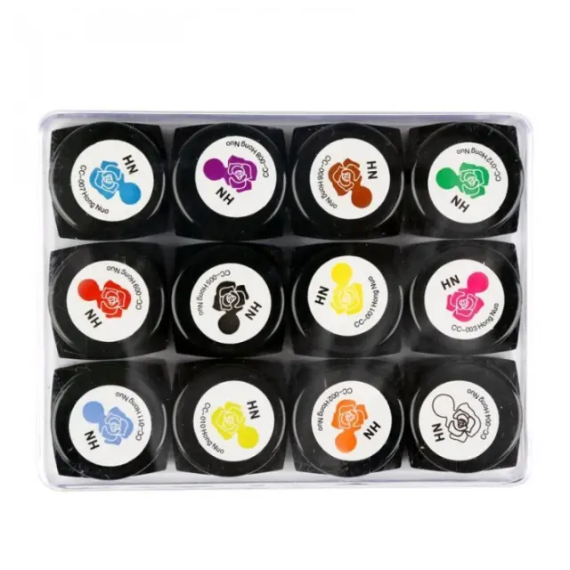 Σετ plasteline gel 12 χρώματα για nail art Ze Ai 2