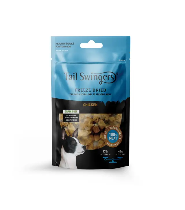 Tail Swingers Freeze Dried Λιχουδιές Σκύλου χωρίς Σιτηρά με Κοτόπουλο 45gr