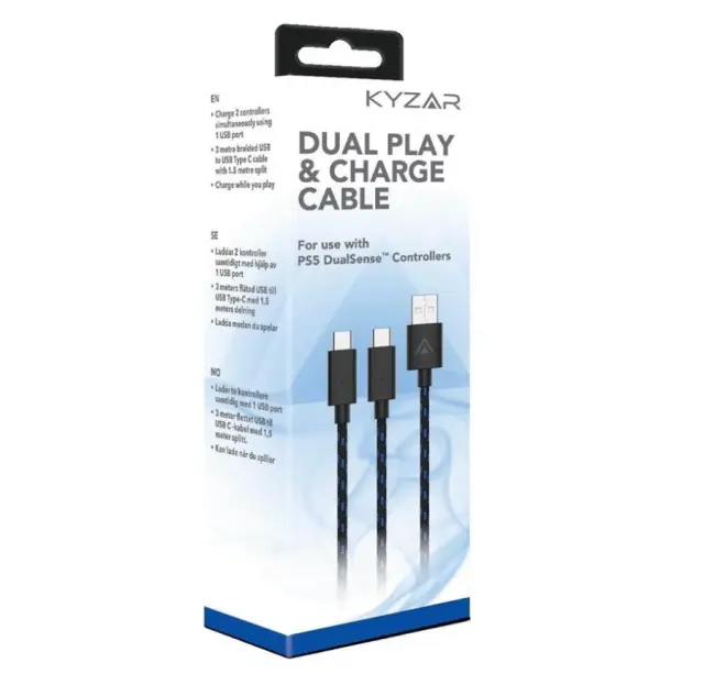 Kyzar Play aNd charge cable for PS5 - PlayStatioN 5