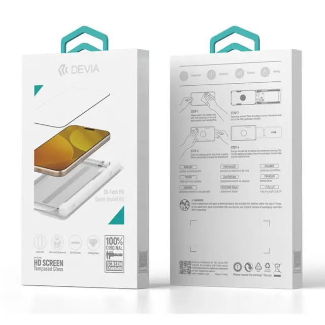 Tempered Glass Full Face HD Devia Apple iPhone 18 Pro Max/ 17 Pro Max με Βοηθητικό Εργαλείο Van Μαύρο (1 τεμ.) N69879