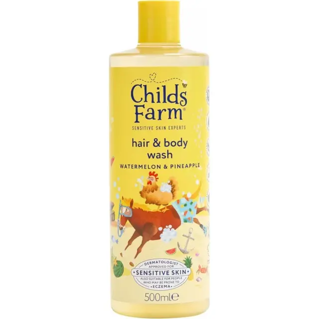 Childs Farm Watermelon & Pineapple Hair & Body Wash Παιδικό Σαμπουάν & Αφρόλουτρο με Άρωμα Καρπούζι & Ανανά 500ml