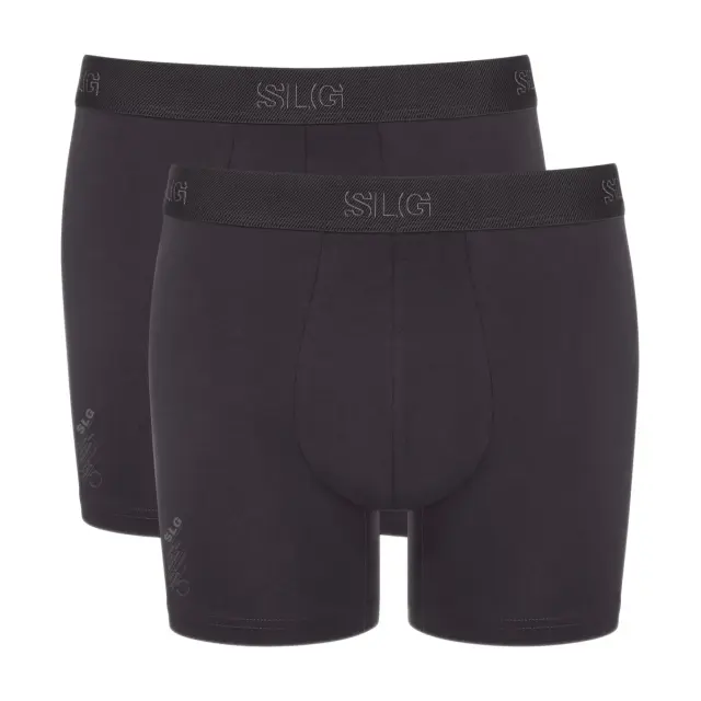 Sloggi Ανδρικό Boxer SLG Base Short - Διπλό Πακέτο, Χρώμα Charcoal