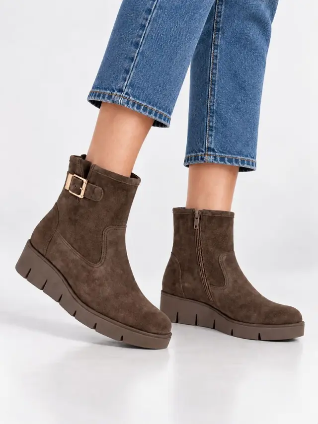 Gabor Μποτάκια Γυναικείο δέρμα Nubuck Καφέ GAB/800502 003-CACAO - 37 2