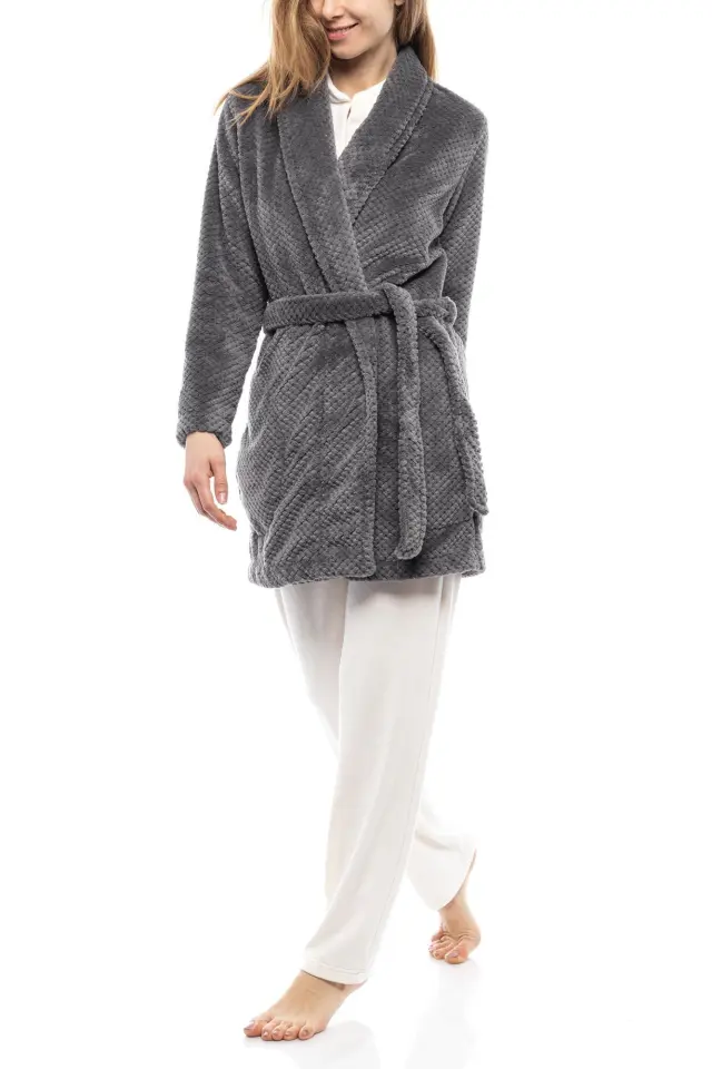 WN-1056 - Yacht Blue - ROBE FLEECE WAFFLE 3
