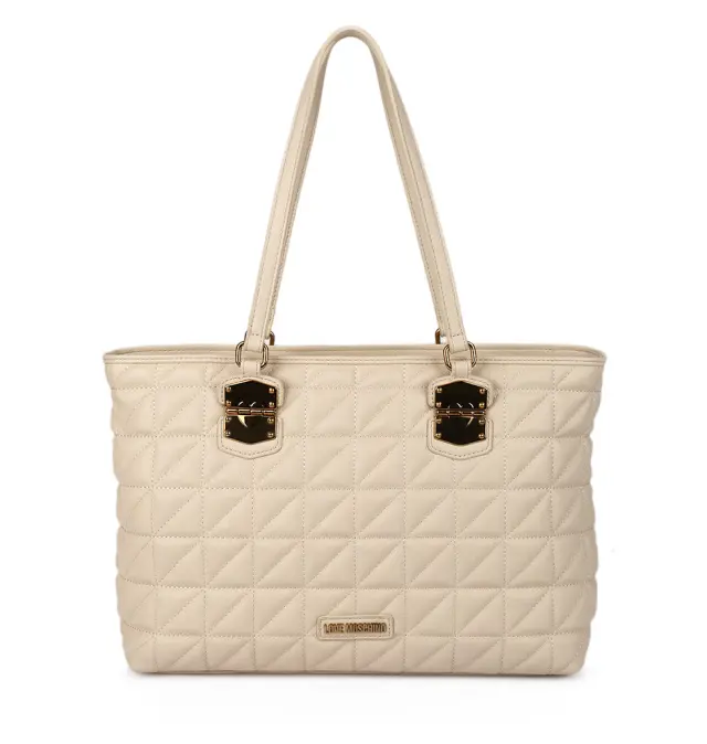 Τσάντα Love Moschino Shopping Bag 4049 Μπεζ Καπιτονέ