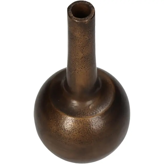 Βάζο Μπρονζέ Αλουμίνιο 11x11x23cm 2