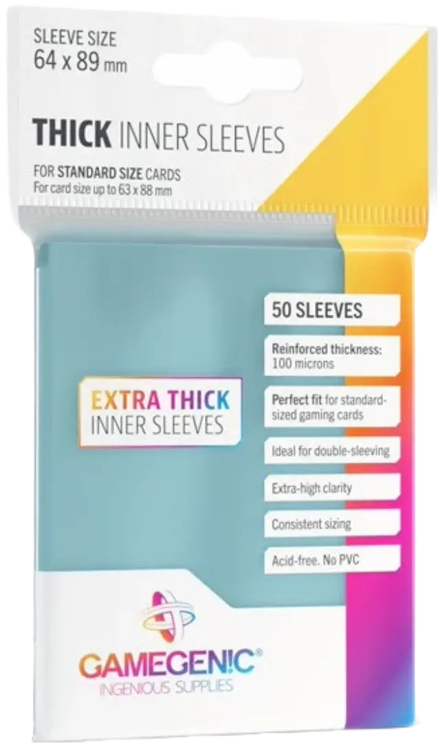 Gamegenic - Thick Inner Sleeves (50 Sleeves)