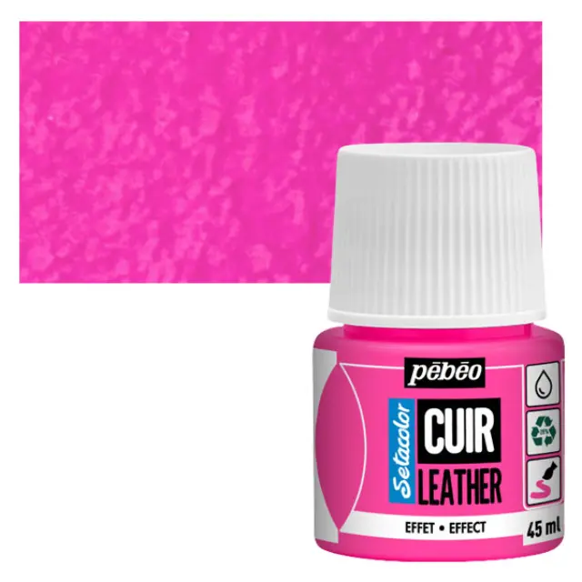 Pebeo Χρώμα Δέρματος Setacolor Leather - 48 Fluorescent Pink - 45ml