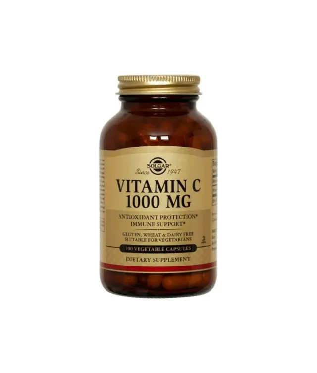 Solgar Vitamin C 1000 mg Συμπλήρωμα Διατροφής Βιταμίνη C για Ενίσχυση Ανοσοποιητικού, Πρόληψη & Αντιμετώπιση Κρυολογήματος, 100 Φυτοκάψουλες