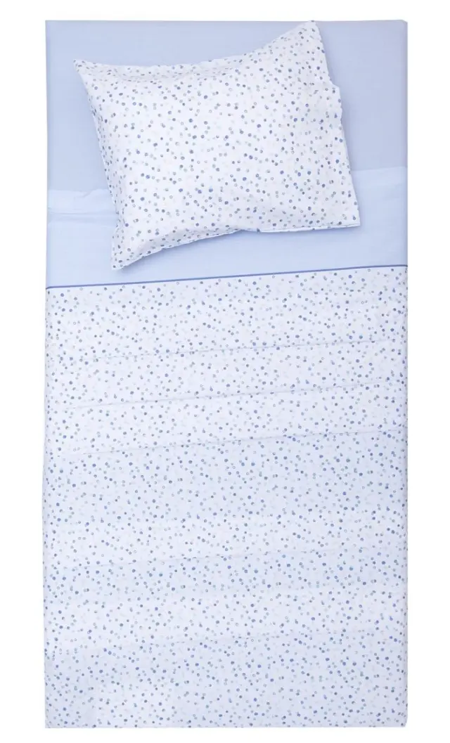 Σετ 2 Τεμ Σεντόνια Λίκνου 80Χ100 Cotton Viopros Νίνα Σιέλ