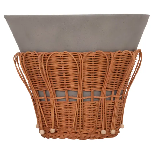 ΤΡΑΠΕΖΙ ΒΟΗΘΗΤΙΚΟ FB918164.03S FIBER CEMENT ΓΚΡΙ-ΦΥΣΙΚΟ RATTAN--Φ42x36Υεκ 3