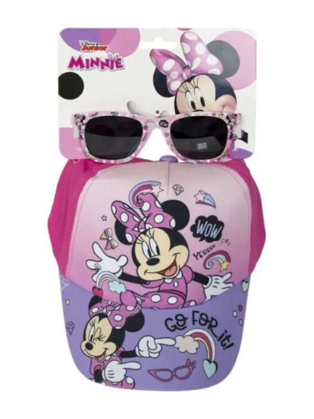 Παιδικό Σετ Καπέλο και Γυαλιά Ηλίου Disney Minnie Ροζ