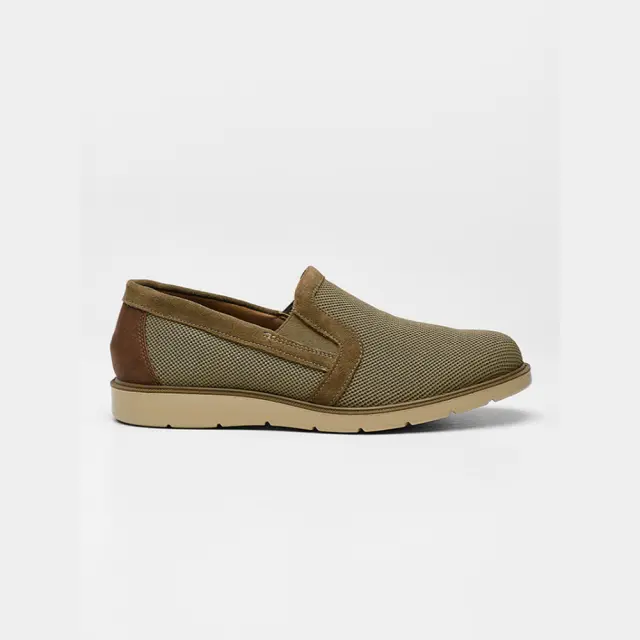 Imac Μοκασίνια-Loafers Ανδρικό δέρμα/δέρμα Nubuck Πράσινο IMA/751052 BEIGE