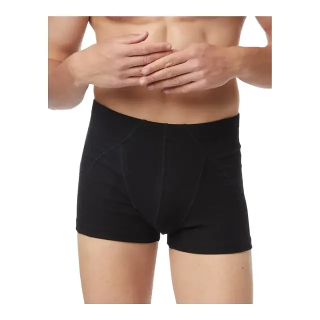 Comfort 2 Ανδρικό Βαμβακερό Boxer με Εσωτερικό Λάστιχο 2τμχ Minerva - Μαύρο - S