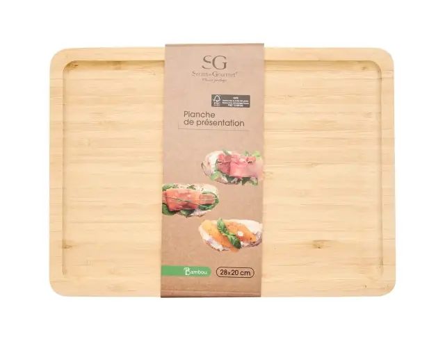 Δίσκος Σερβιρίσματος Secret De Gourmet από Ξύλο Bamboo, με διαστάσεις 28x20x1.6cm 151362